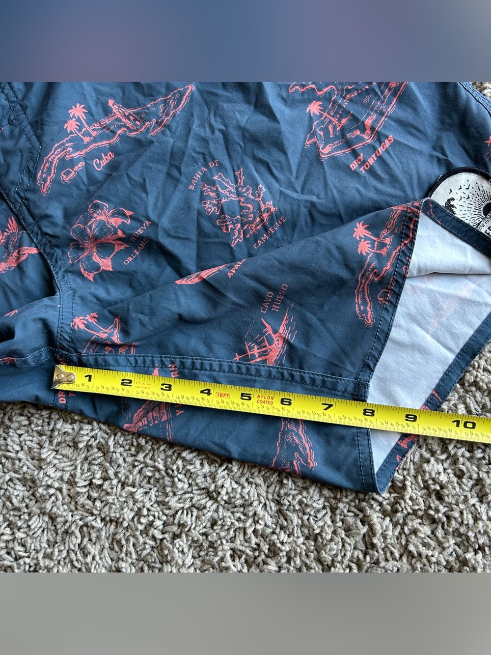 Howler Brothers Mens Buchannon Board Shorts 34x8 Destination Blue Swim Trunks - Picture 9 of 12